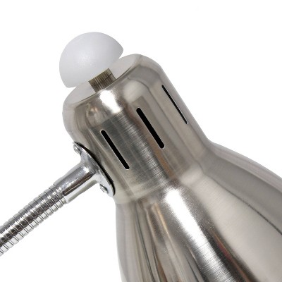 Adjustable Polished Nickel Task Lamp with Bell Shade