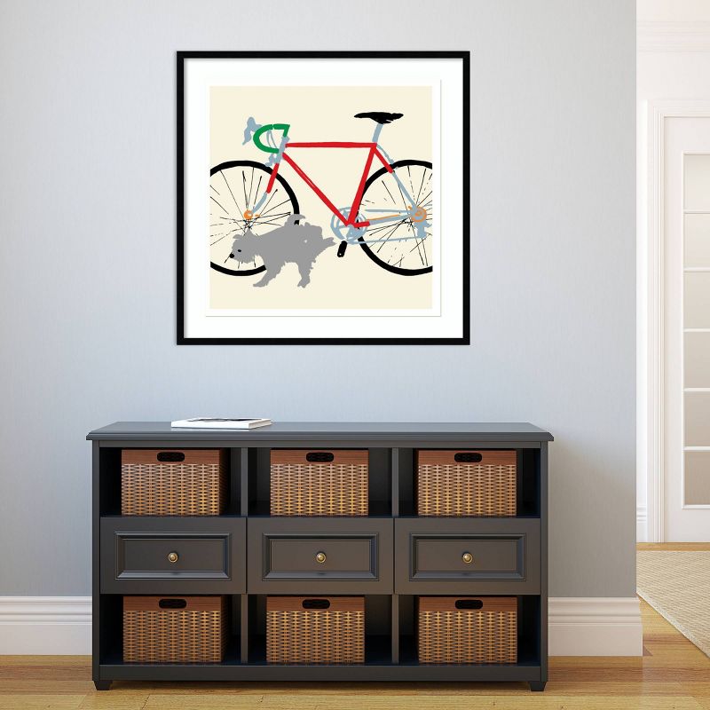 33&#34; x 33&#34; A Bike for The Boys Dog by Jenny Frean Wood Framed Wall Art Print - Amanti Art, 5 of 11