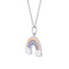 Girls' Colorful Rainbow Sterling Silver Necklace - In Season Jewelry - 2 of 4