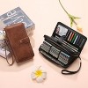 Hachikiko Womens PU Leather Credit Card Holder Wallet - RFID Blocking 45 Slots Large Capacity Bifold Zipper Card Case Organizer - 3 of 4