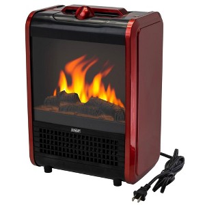 EZ Heat Portable Fireplace Fan Heater, 1200W Compact Design with Realistic Flame Effect - 1 of 4