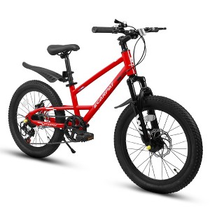 Whisen 20 inch Mountain Kids Bike for Boys & Girls, Ages 6-12, 7-Speed with Front Suspension - 1 of 4