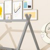 CAVINAS Twin Bed Frames, Tent-Shaped Twin Floor Bed with Guardrails, Slatted Platform Bed for Bedroom, Living Room - 3 of 4