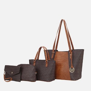 MKF Collection Lippa Tote Crocodile Embossed Vegan Leather Women’s Bag Purse Set by Mia K - 1 of 4