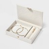 Heart Flower Pattern Jewelry Organizer Book - A New Day™ White/Gold - 2 of 2