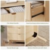 3/4/5 Fluted Drawer Dressers, Modern Closet Dressers Chest of Drawers, Wood Storage Dresser Chest of Drawers Organizer for Bedroom Living Room - 4 of 4