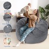 Giant Bean Bag Chair/Bed with Corduroy Cover, Convertible Bean Bag Chair Bed from Beanbag to Floor Mattress, Large Couch Sofa Bed - 3 of 4