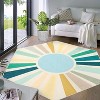 Washable Rugs Area Rugs for Living Room Bohemian Rugs for Bedroom Large Carpets Ultra Soft Faux Wool Dining Room Rug Non Slip&Non-Shedding - 2 of 4