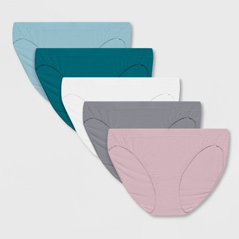 Fruit of the Loom Women's 5pk Comfort Supreme Soft Ribbed Stretch Bikini  Underwear - Colors May Vary 6