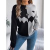 Halloween Women's Star Pattern Crew Neck Drop Shoulder Casual Sweater Pullover Knitwear - 4 of 4