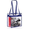 Clear Bags transparent handbag with zipper and adjustable shoulder strap (12x12x6in),suitable for sports activities and concerts - 4 of 4