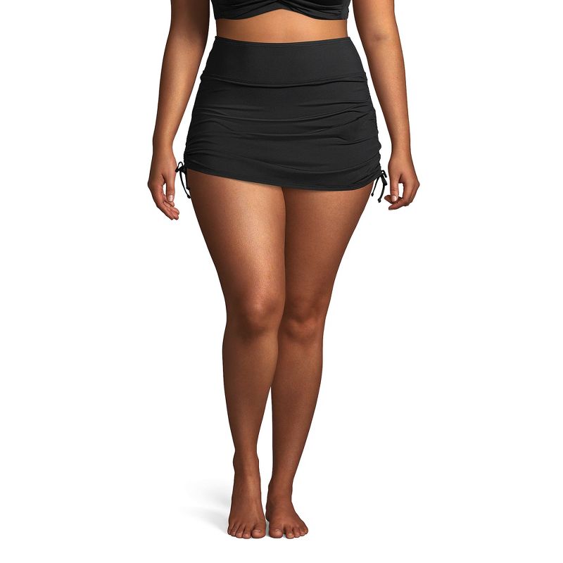Lands' End Women's Plus Size Chlorine Resistant Tummy Control Adjustable Swim Skirt Swim Bottoms, 1 of 7