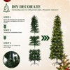 Mydepot Pre-Lit Pencil Christmas Tree, Green Artificial Spruce Slim Christmas Trees - 3 of 4