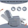 CAVINAS Power Recliner Chair with Swivel & Rocker, Heavy Duty Motion Mechanism, Lumbar & Neck Support Pillow, USB/Type-C Charging Ports - 4 of 4