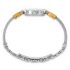 Black Bow Jewelry Charles Hubert Ladies 2-tone Stnlss Stl Wire Bangle Silver Dial Watch - 3 of 4