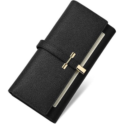 CLUCI Leather Wallet for Women Slim Designer Trifold Ladies Credit Card Holder