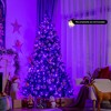 Costway 6ft Pre-lit PVC Christmas Halloween Tree Black w/ 250 Purple LED Lights - image 3 of 4