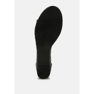 Utah Faux Leather Snake Wedge Espadrilles - image 5