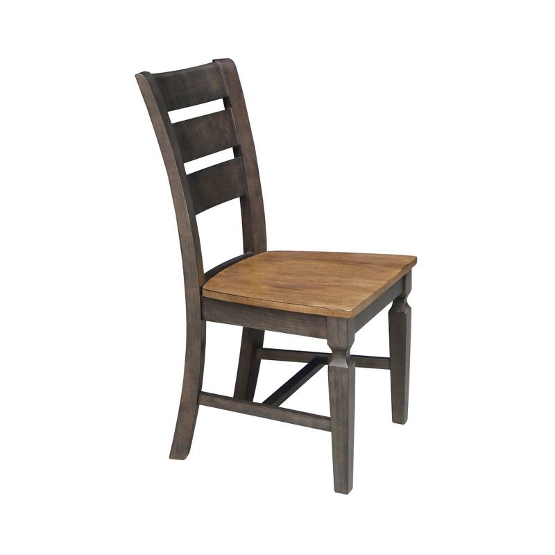 Set of 2 Vista Ladder Back Dining Chairs Hickory Brown - International Concepts, 5 of 11