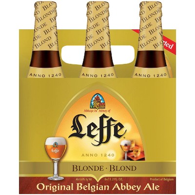 Leffe Blonde Original Belgian Abbey Ale Beer - 6pk/11.2 fl oz Bottles