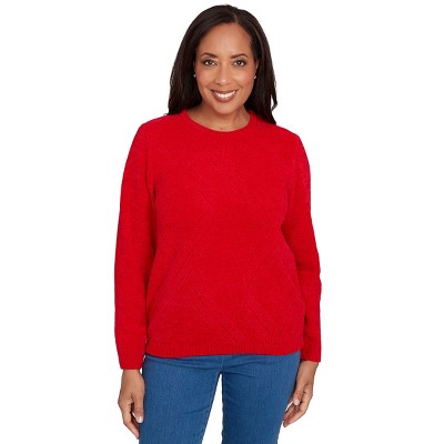 Alfred Dunner Women's Cable Chenille Pullover Sweater