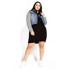 Women's Plus Size Denim Street Jacket - denim | CITY CHIC - 2 of 4