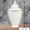 AuldHome Design White Ceramic Ginger Jar; Decorative Home Decor Vase w/ Lid, Farmhouse Style - 3 of 4