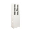 Vynxaria 70.87"H Modern Display Cabinet: 4-Tier Pull-Out Shelves, 2 Glass Doors, Wooden Storage for Home/Office - 4 of 4