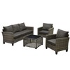 XIZZI Outdoor Sectional Sofa Set, Modular Outdoor Gray Wicker Sofa Set with Optional Solar Table, Ottomans or Fire Pit in 6 Colors, All-Weather Design - 2 of 4