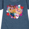 - Paw Patrol - Chase Sky Hearts Graphic Short Sleeve Fleece Dress - 2 of 4
