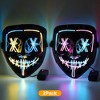 Garvee 2Pack Light up Mask LED Mask-Scary Masks, Glow Neon Mask Costume Mask with 3 Lighting Modes - 4 of 4
