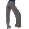 Women's Solid Printed Palazzo Pants - White Mark - 3 of 3