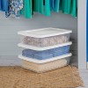 28qt Clear Under Bed Storage Box White - Room Essentials™: Portable, Lidded, Stackable Storage Container, Snap Closure - 2 of 4