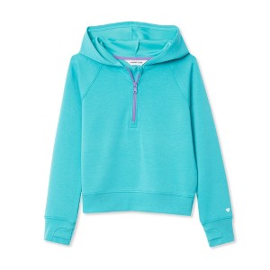 Lands' End Kids Active Quarter Zip Sweatshirt - 1 of 4