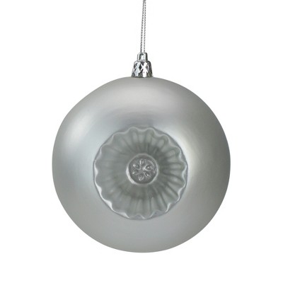 Northlight 6ct Matte Retro Reflector Shatterproof Christmas Ball Ornament Set 4" - Silver