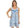 Collections Etc Paisley Print Short Set - 4 of 4