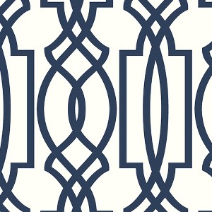 Transform Blue Trellis Peel and Stick Wallpaper - 1 of 4