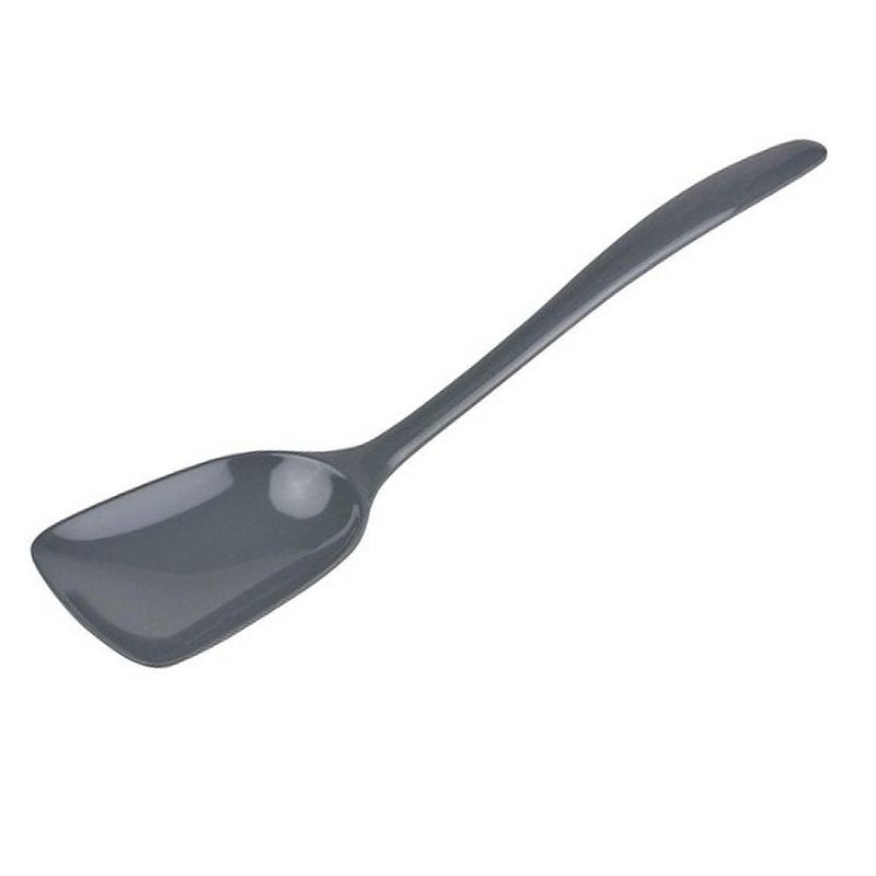 Gourmac Hutzler 11 Inch Melamine Flat-Front Spoon, Steel Gray, 3 of 4