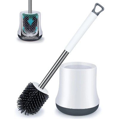 LunaLulinlk Toilet Brush Cleaner and Storage Set, Bathroom Toilet Brush (1-Pack), White