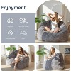 MAXYOYO Giant Bean Bag Chair - Faux Fur Oversized Shell Design for Gaming (Dark Grey) - 3 of 4