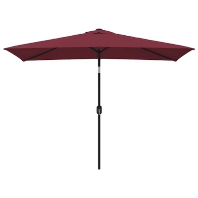 vidaXL Garden Parasol Bordeaux Red Polyester fabric, Steel pole Medium