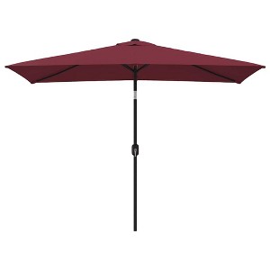 vidaXL Garden Parasol Bordeaux Red Polyester fabric, Steel pole Medium - 1 of 4