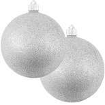 Christmas by Krebs 2ct Silver Shatterproof Christmas Ball Ornament  6" (150mm)