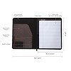 Samsill Vintage Hardback Zipper Portfolio Vinyl Dark Brown 11 x 8 1/2 70836 - 2 of 4