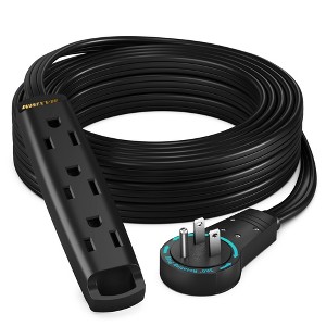360 Degree Rotating Flat Extension Cord, 3-Outlet 1-Sided, 16 AWG - 1 of 4