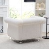 CAVINAS Chesterfield Sofa with Rolled Arm, Modern PU Leather 3 Seater Sofa Couch, Upholstered Vintage Couch for Living Room - 2 of 4