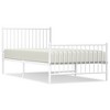 Bed Frame White Powder-coated steel Twin Bed Frame Rectangular - 2 of 4