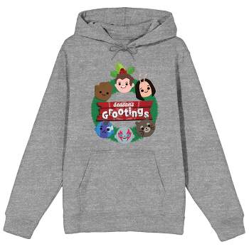 Guardians Of The Galaxy Holiday Special Seasons Grootings Long Sleeve Athletic Heather Adult Hooded Sweatshirt