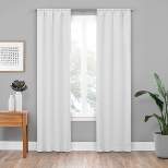2pk 27"x60" Blackout Woven Thermaliner Curtain Panels White - Eclipse