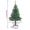 vidaXL Artificial Christmas Tree Green and White PET, Metal, PVC 70.9 in - 4 of 4